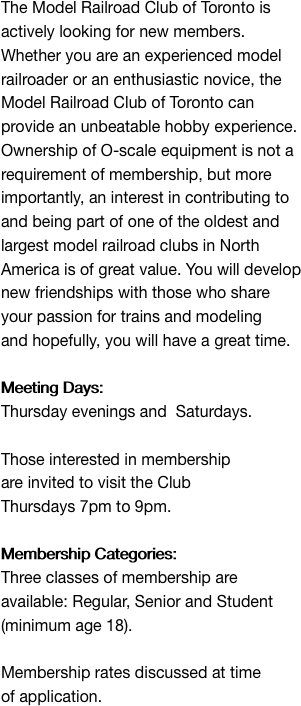 The Model Railroad Club of